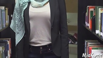 Arab Teen With Big Tits Gives A Blowjob And Jerks Dongs