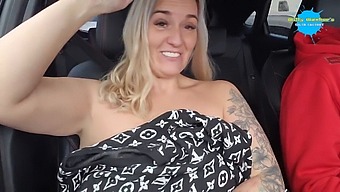 Public Car Striptease During The Day