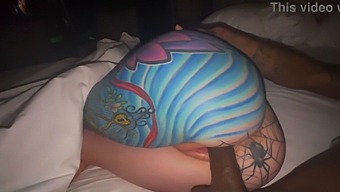 Tattooed Olivia Enjoys A Rough Bareback Ride On A Black Cock