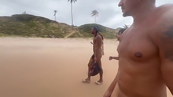 My Plus-Sized Girlfriend Joins Me For A Day Of Sunbathing And Swimming At The Nude Beach